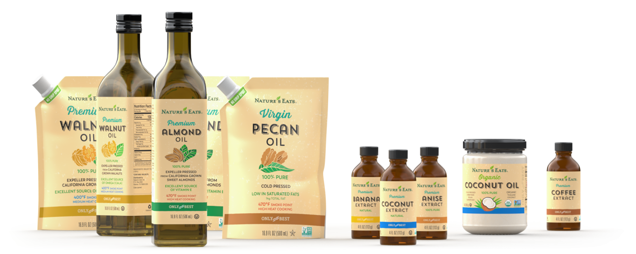 Nature's Eats Nut Oils and Extracts Packaging